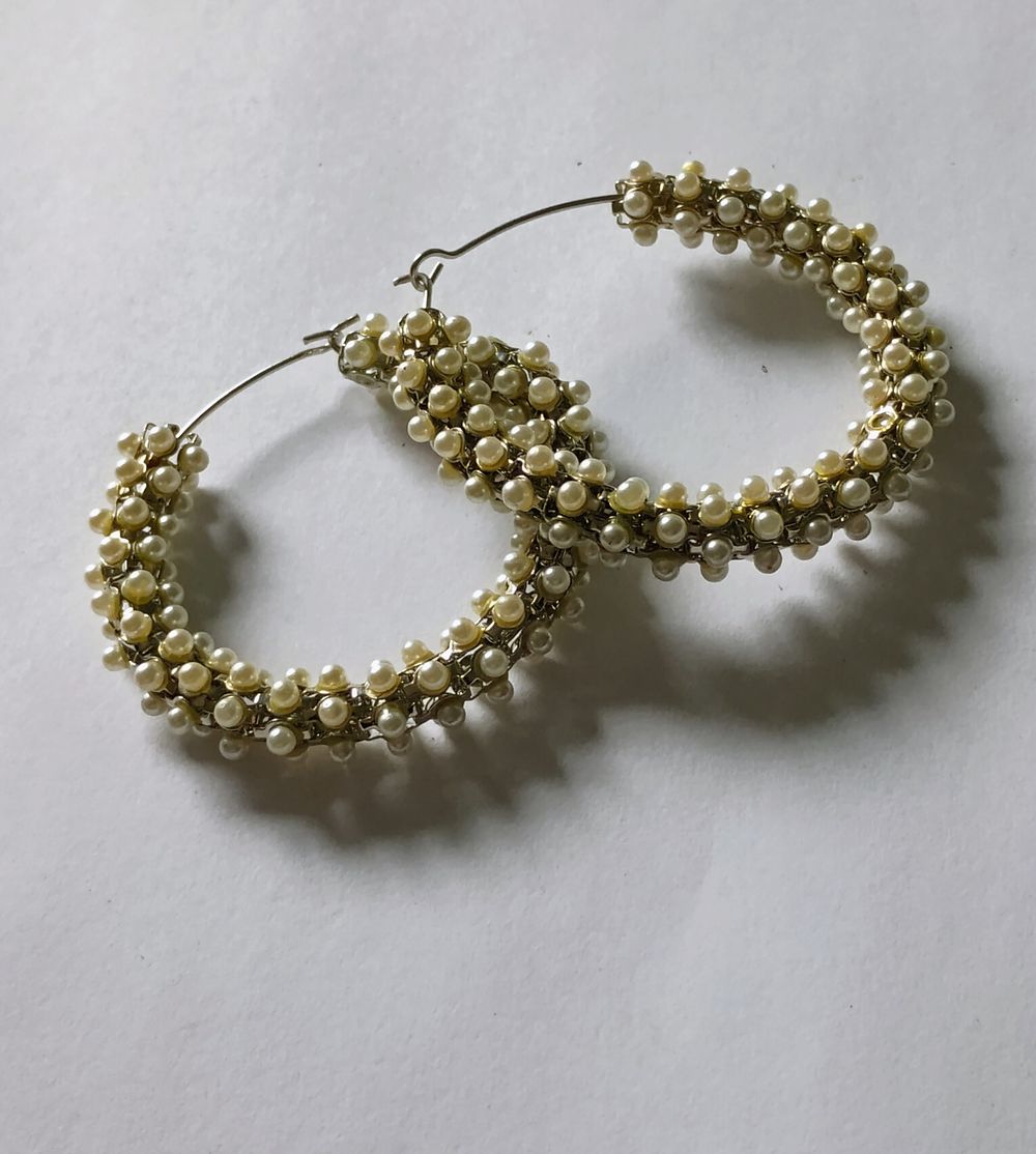 Lot 186: Lovely Beaded Hoop earrings