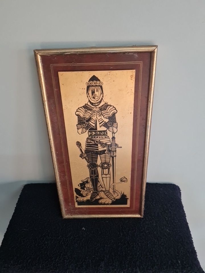 Lot 178: Vintage brass framed wall art