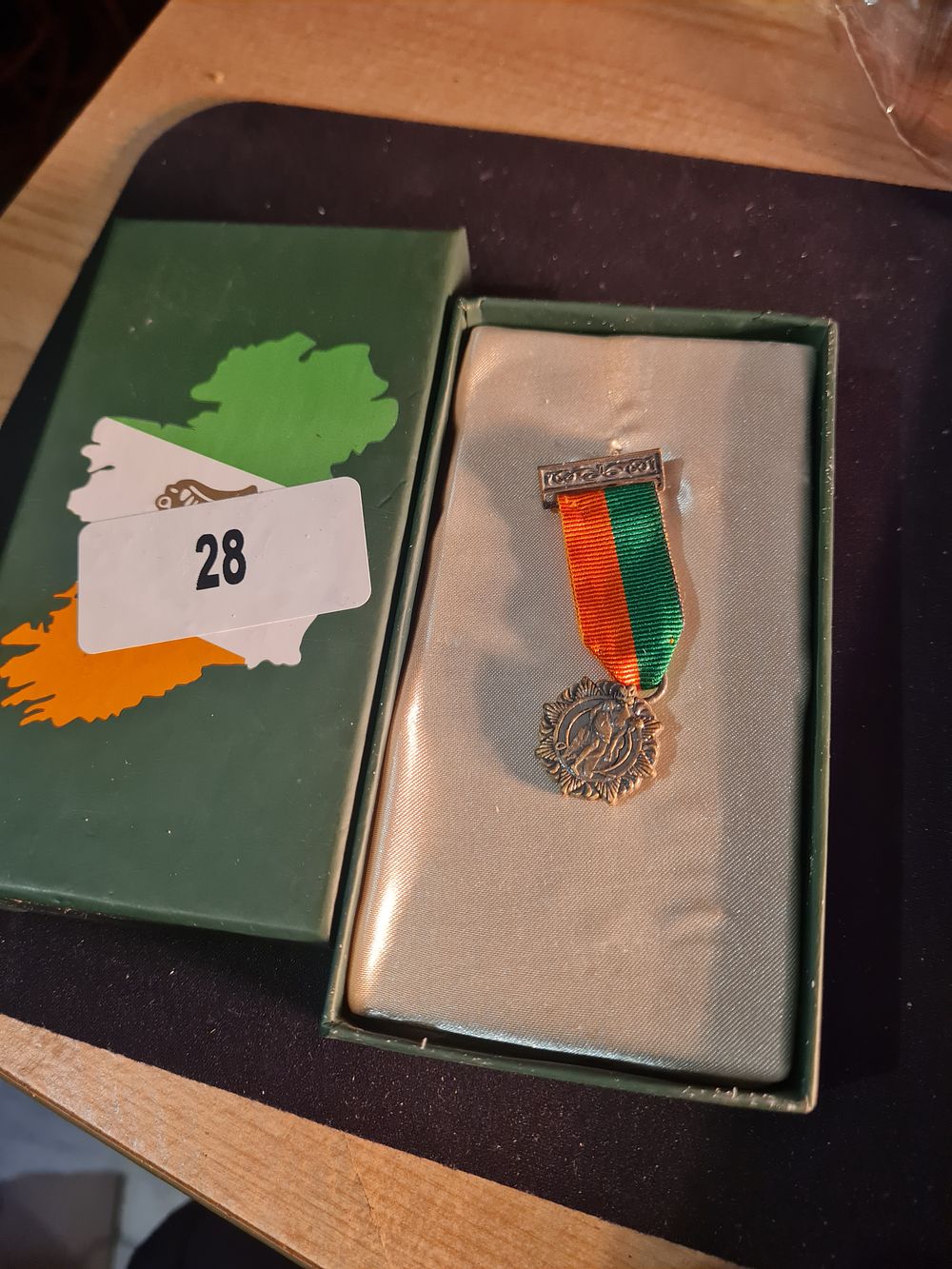 Lot 127: Irish boxed medal
