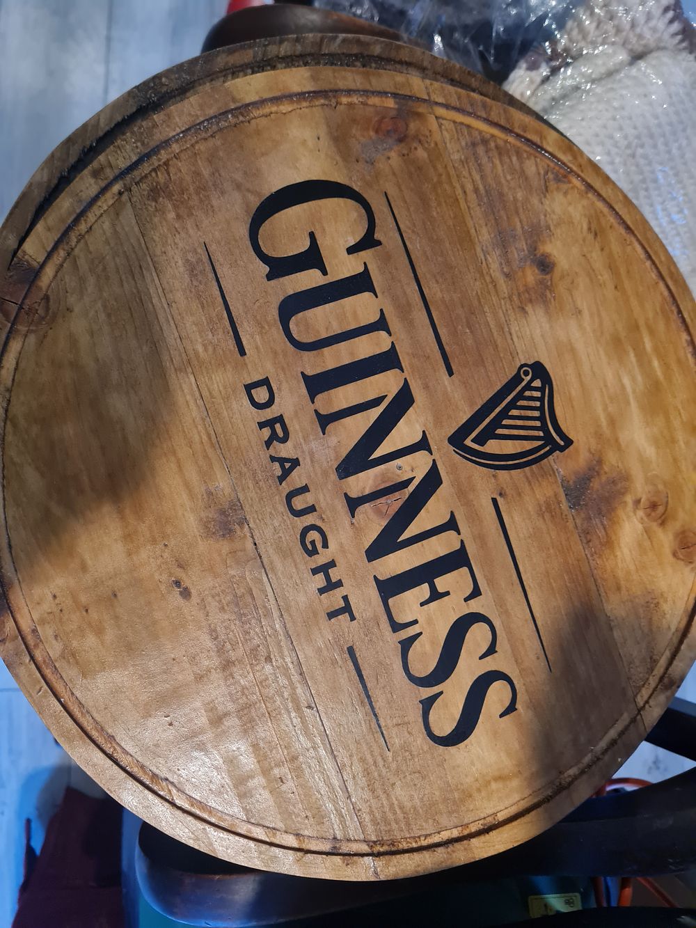Lot 211: Large guinness wooden sign