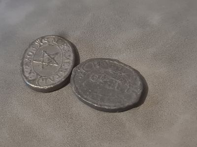 2 vintage 1830s tokens