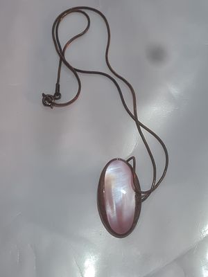 Vintage silver stamped chain & pendant