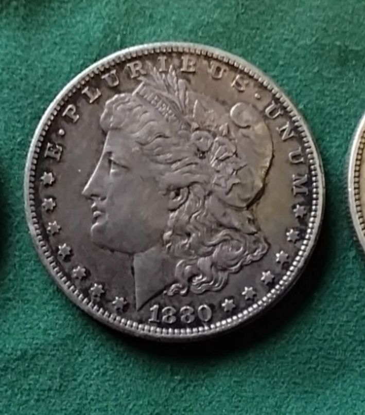 Lot 12b: 1880 silver morgan dollar