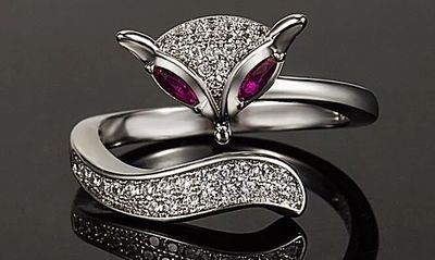 S925 fox ring