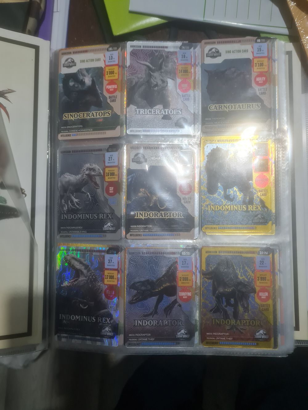 Lot 181a: Lot of jurassic world cards