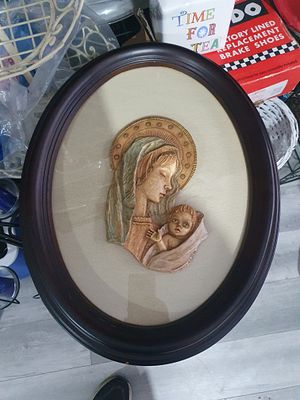 Vintage religious plaque large
