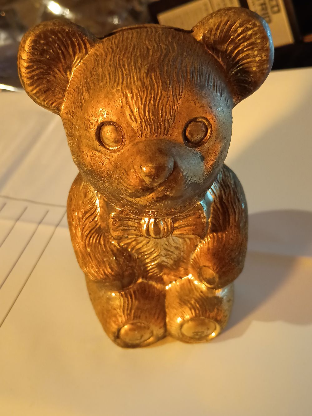 Lot 250: Large brass mouse money box