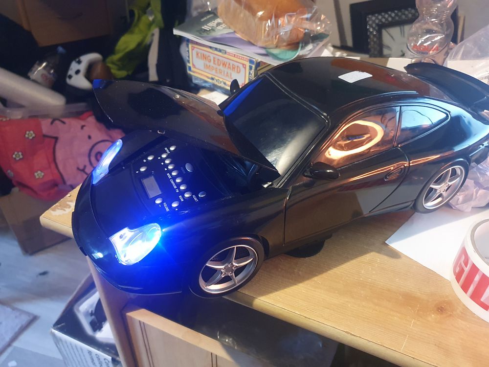 Lot 14b: Large model car with working cd player