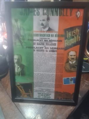 Framed irish proclamation