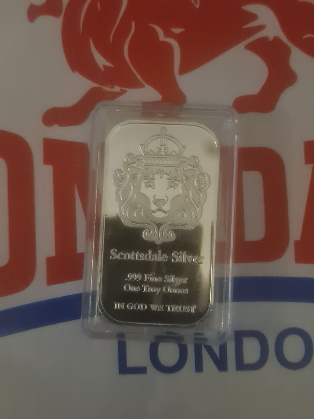 Lot 294: Silver plated bar