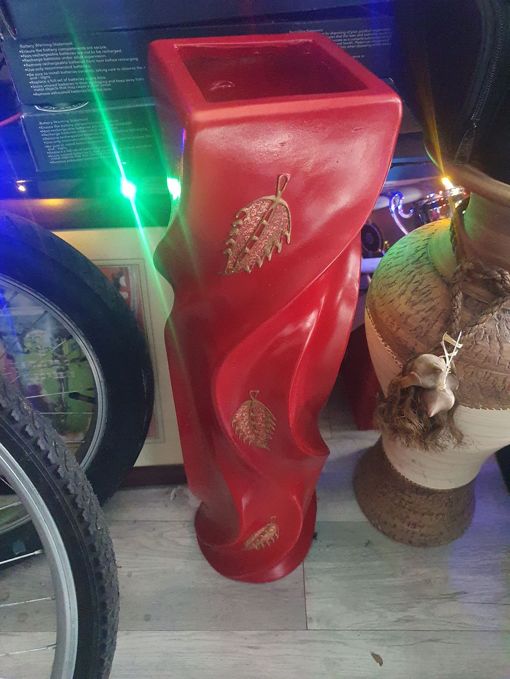 Lot 167: Large red vase