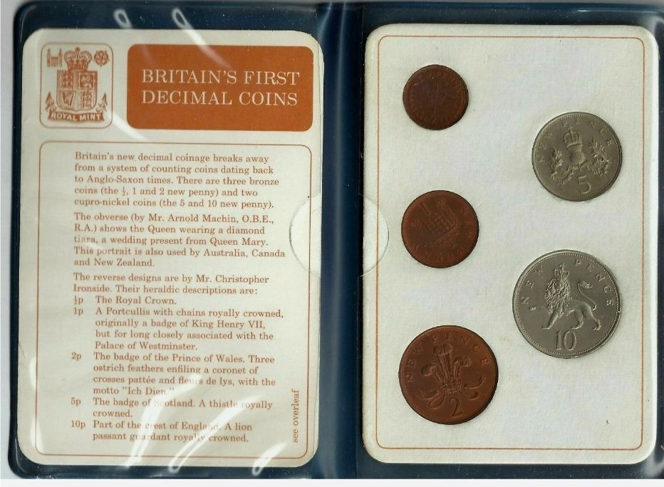 Lot 120: Britain 1st decimal case coins