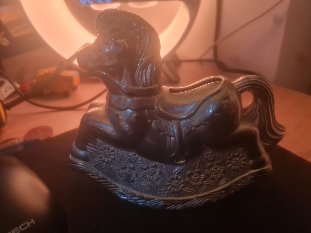 Lot 122a: Vintage horse metal money box