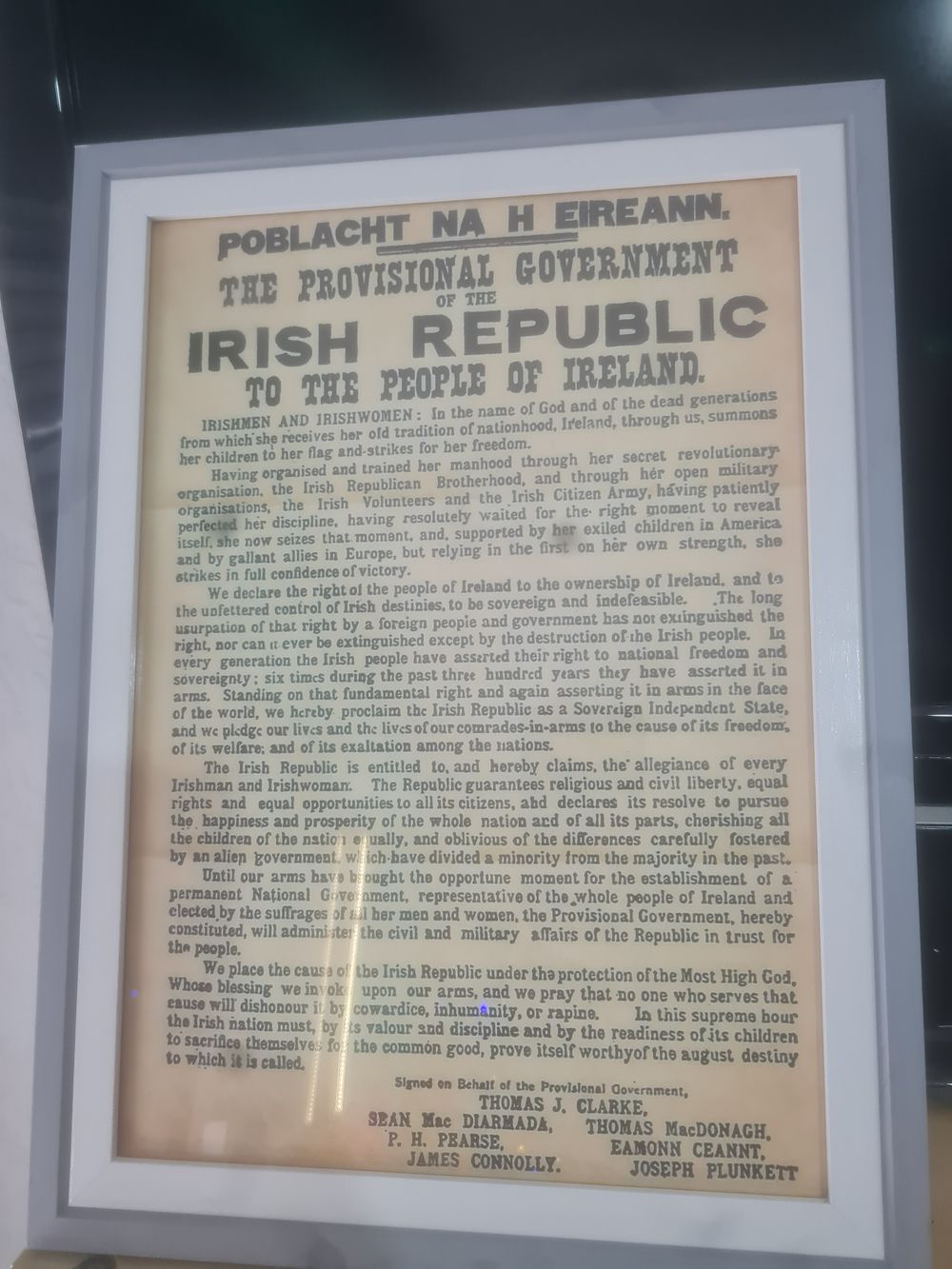 Lot 154: Framed irish proclamation