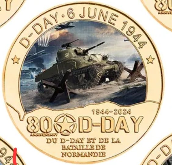 Lot 244: D day military coin