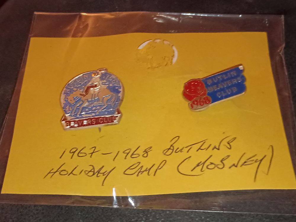 Lot 150: 2 vintage 1960s Butlins holiday camp badges
