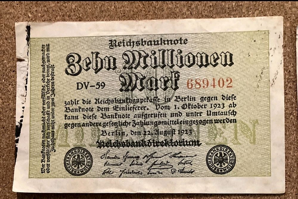 Lot 302: Vintage german bank note