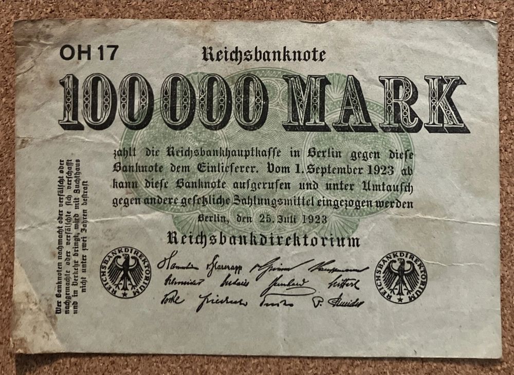 Lot 303: Vintage german bank note