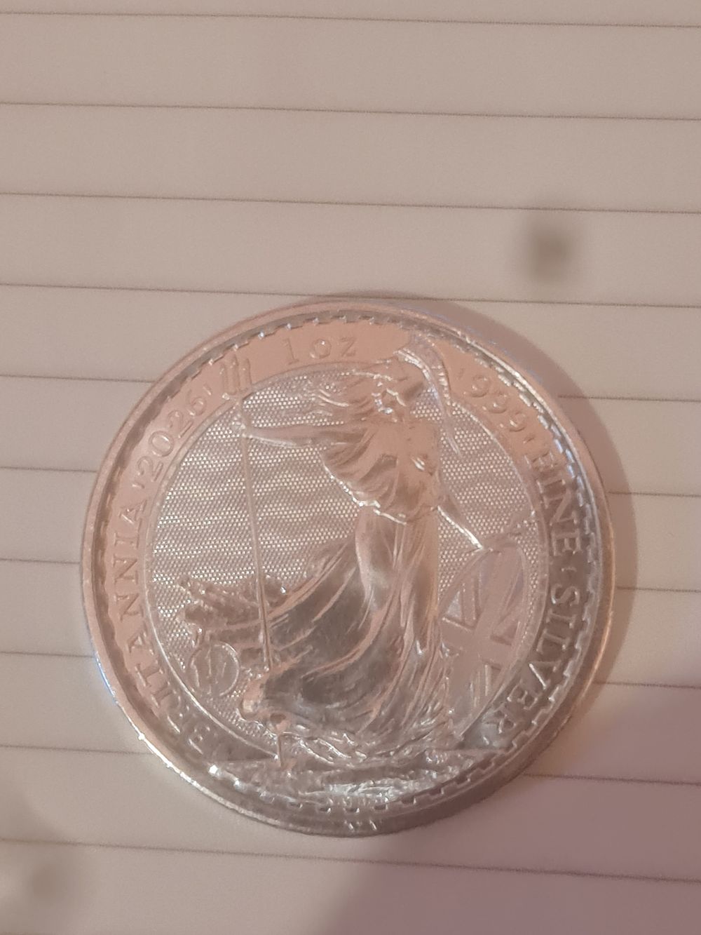 Lot 200: solid silver 1oz Britannia coin