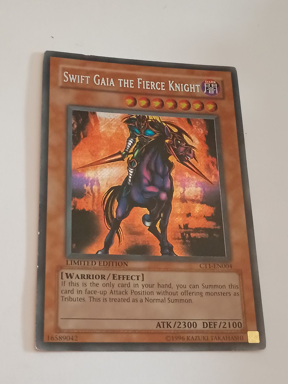 Lot 99r: Yu-Gi-Oh Vintage Limited Edition Collectable Holographic 1996 Card