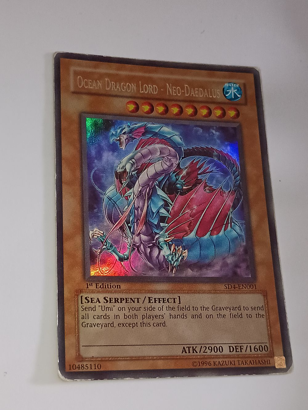 Lot 110r: Yu-Gi-Oh Vintage 1st Edition Holographic 1996 Collectable Card