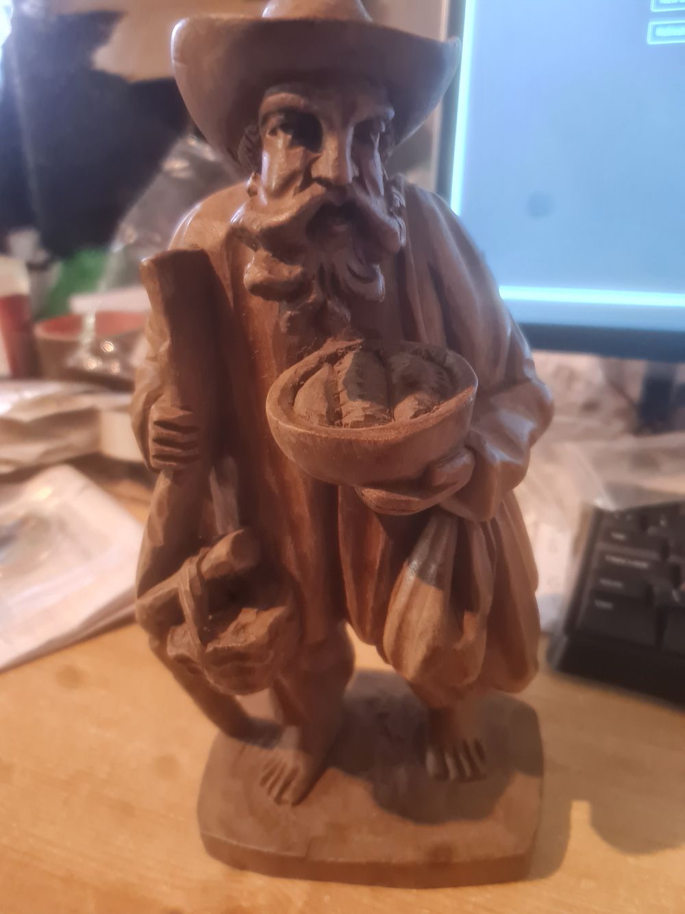 Lot 166: Vintage handmade wooden figure