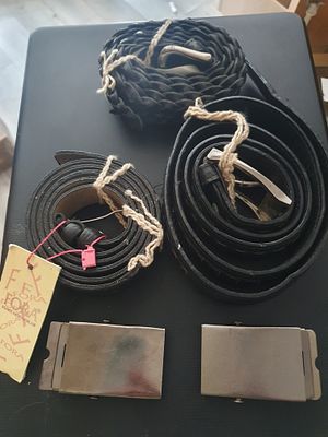 Lot of belts and buckles