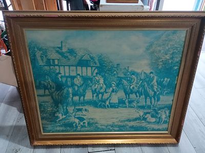 Very large vintage framed picture