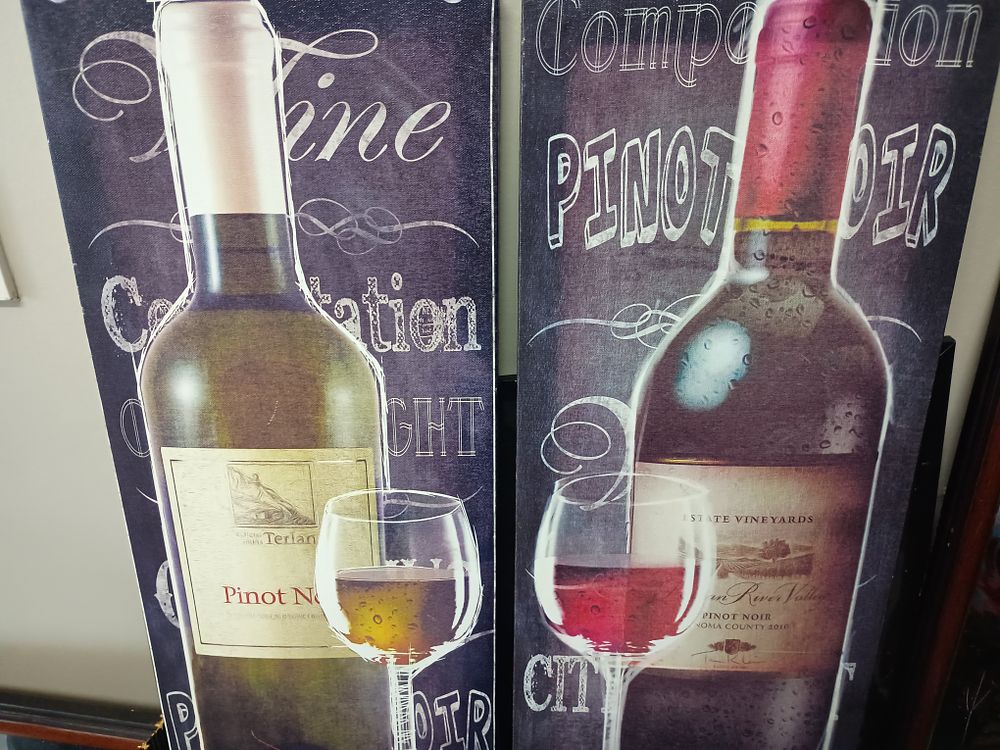 Lot 283: 2 wine canvas