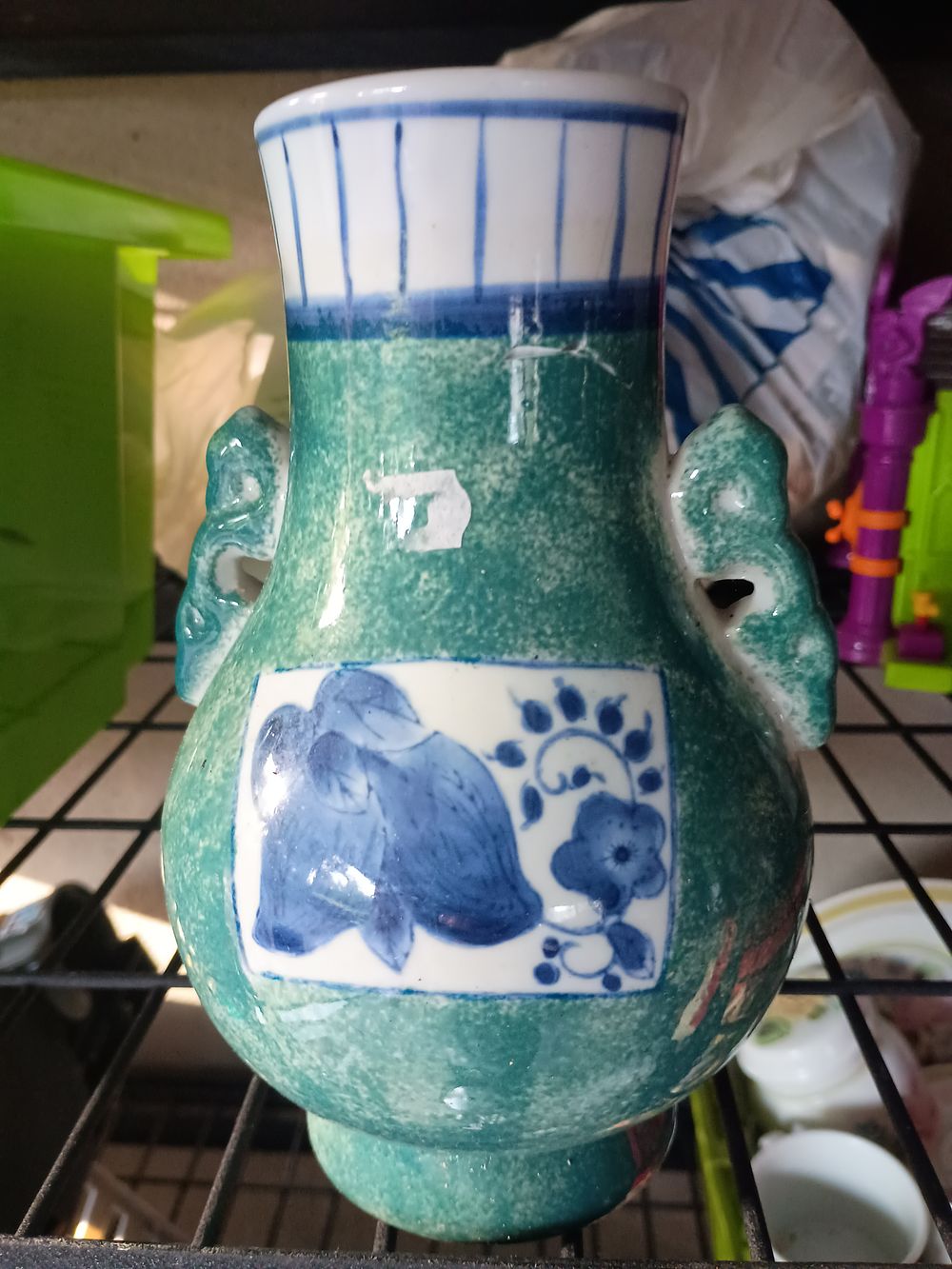 Lot 204: Vintage tall vase