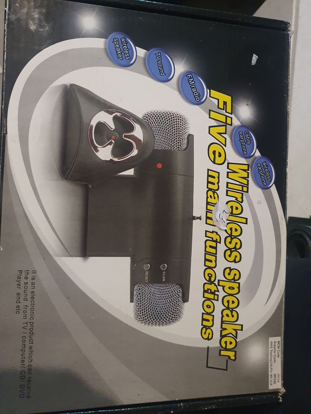 Lot 208: Wireless speaker boxed