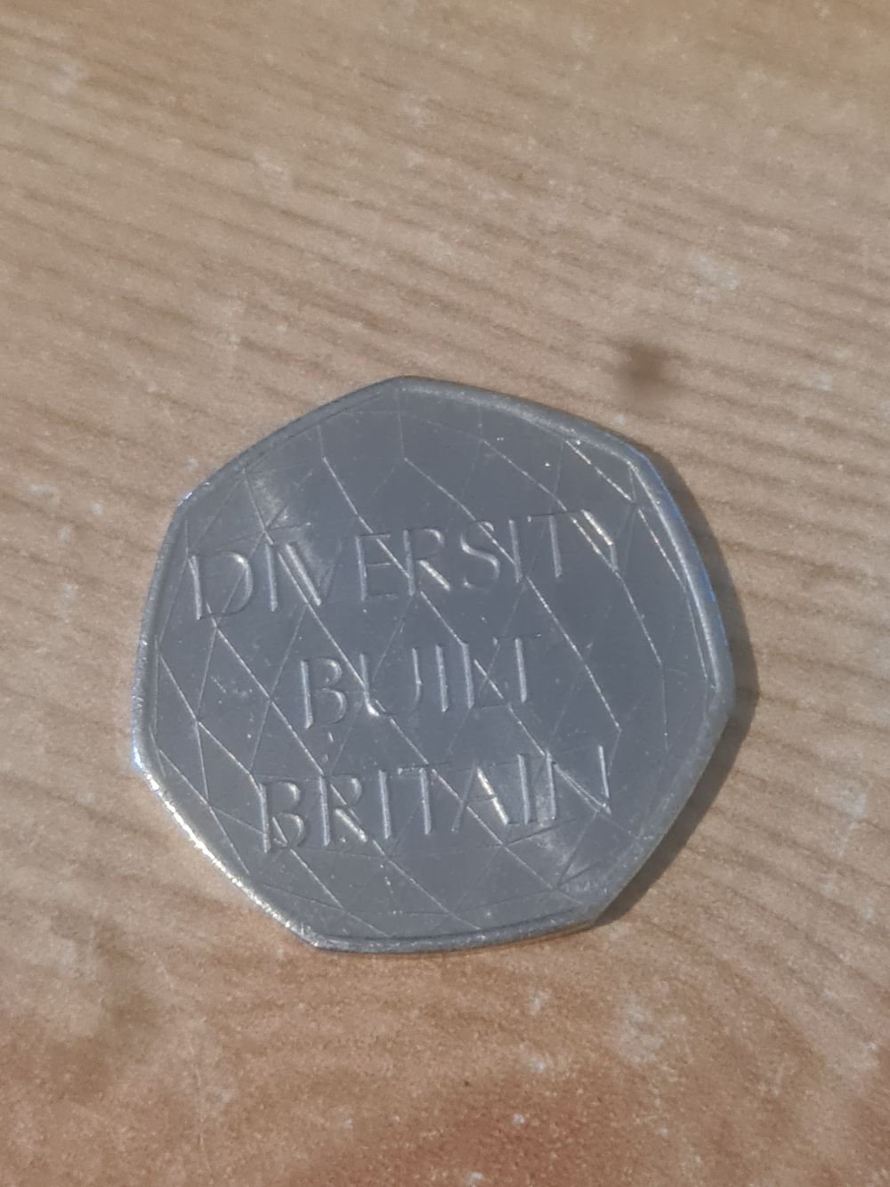 Lot 153: Diversity build Britain collecters 50p coin