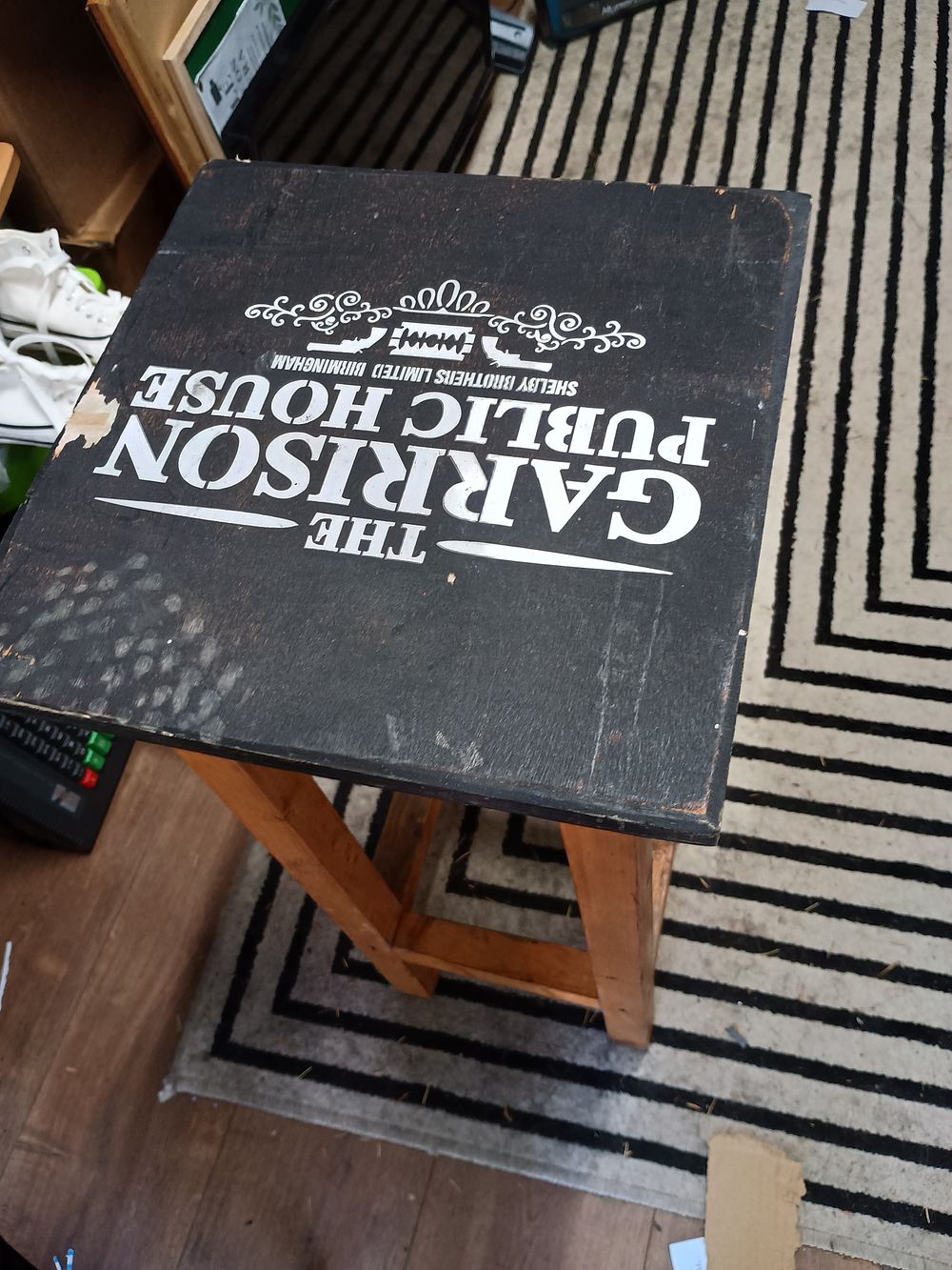 Lot 168: Peaky blinders stool