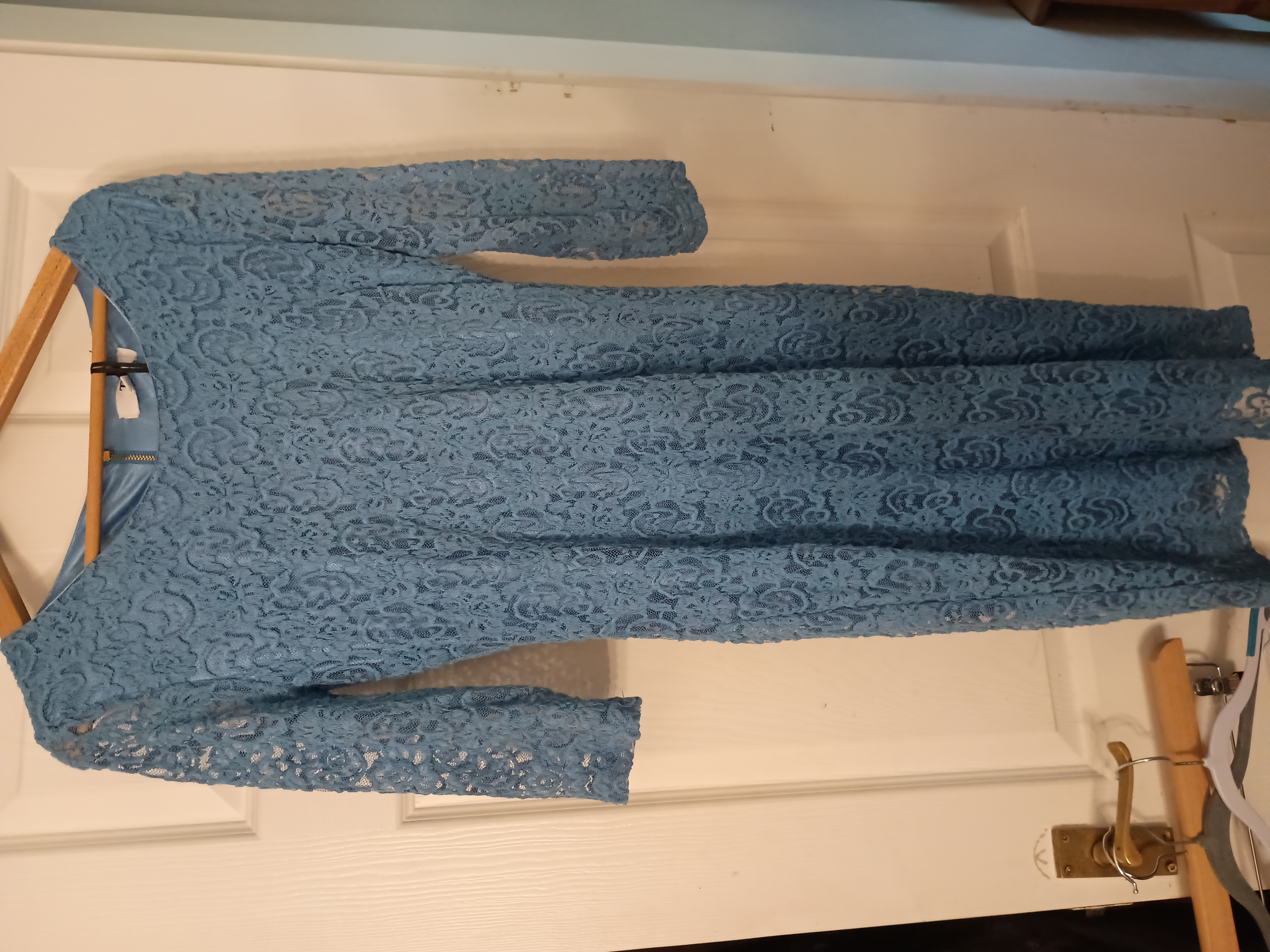 New Ladies Blue Lace Dress Size 12