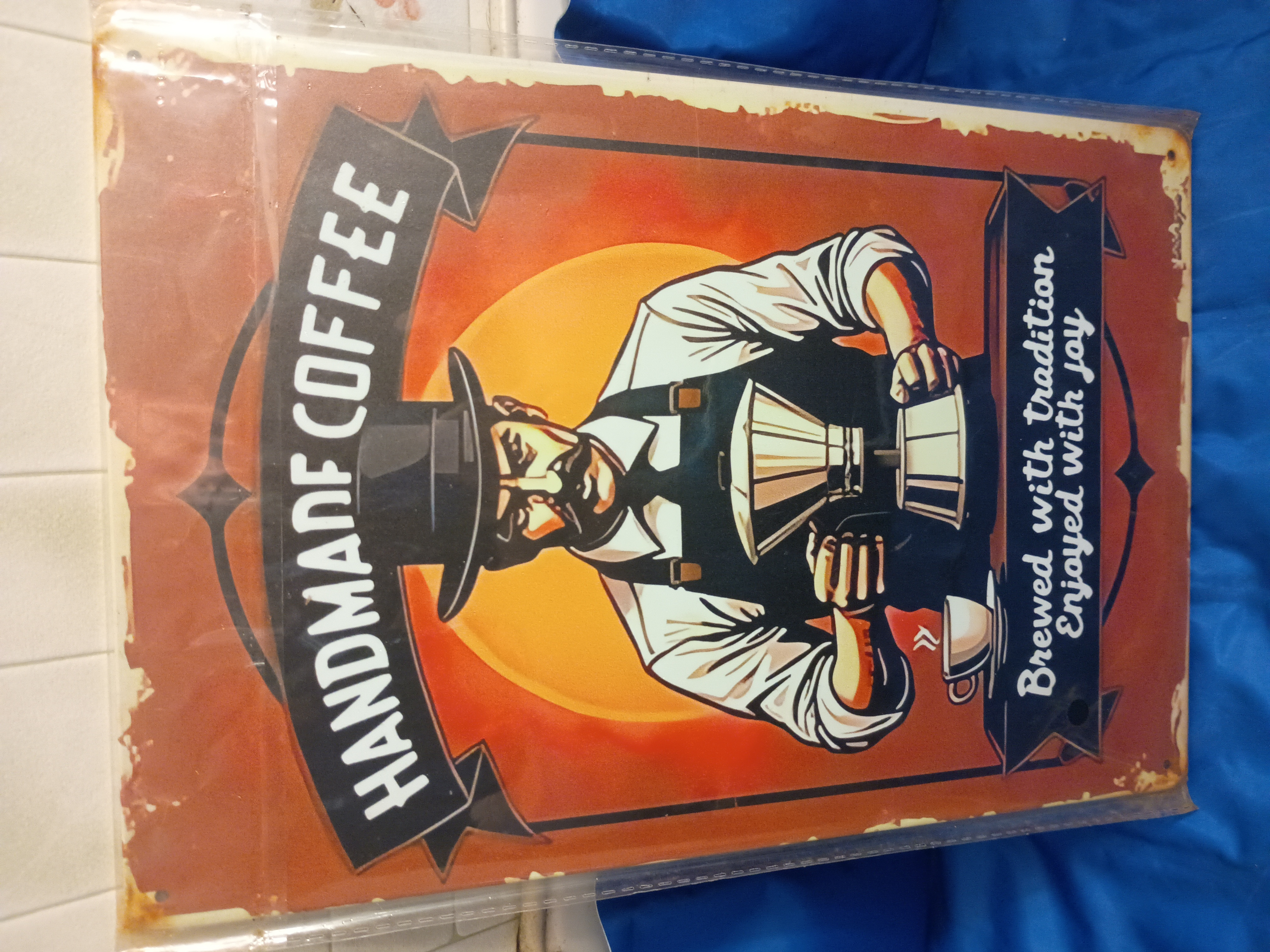 Tin sign
