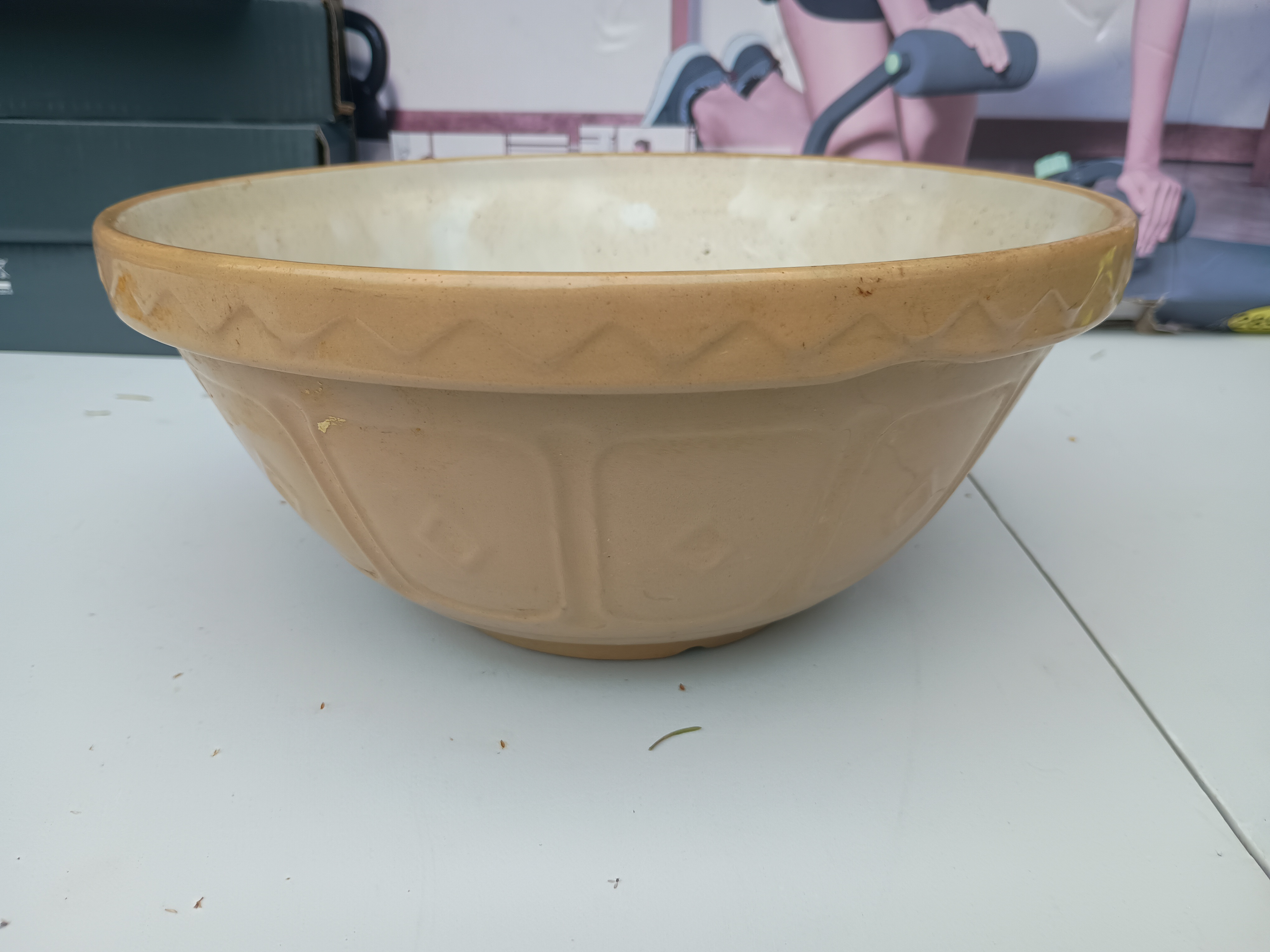 Large vintage mason bowl