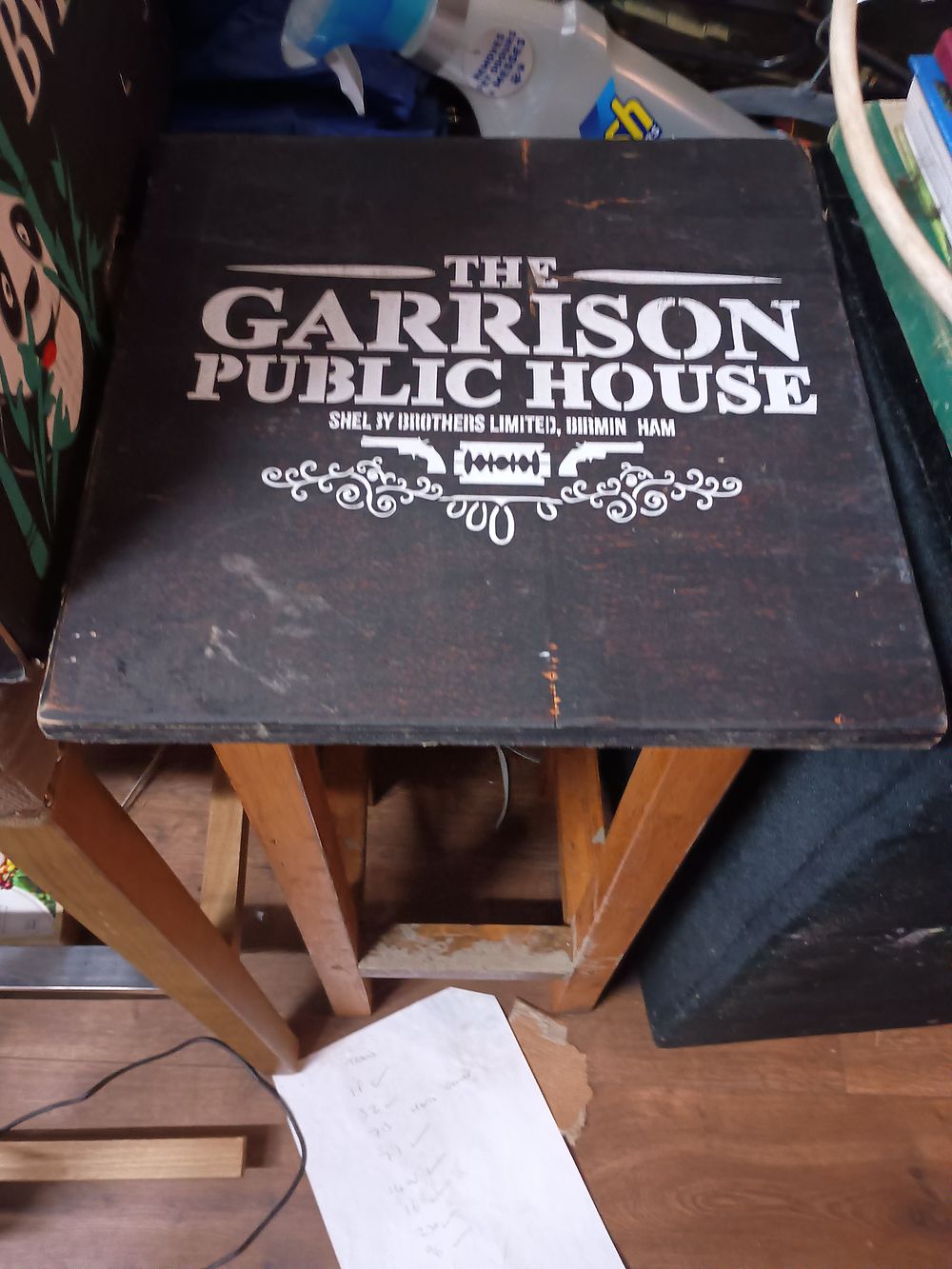 Lot 200: Peaky blinders stool