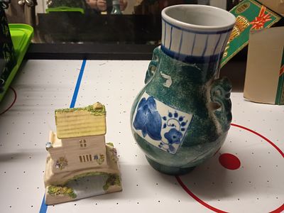 Coalport and vase