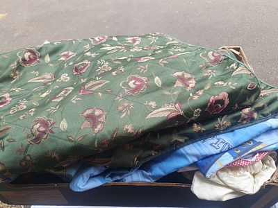 Lot of bed covers chair covers etc