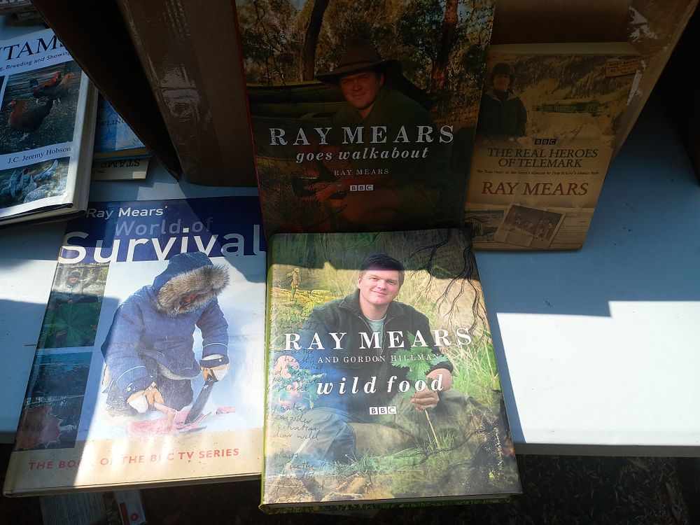 Lot 127: Ray mears book collection