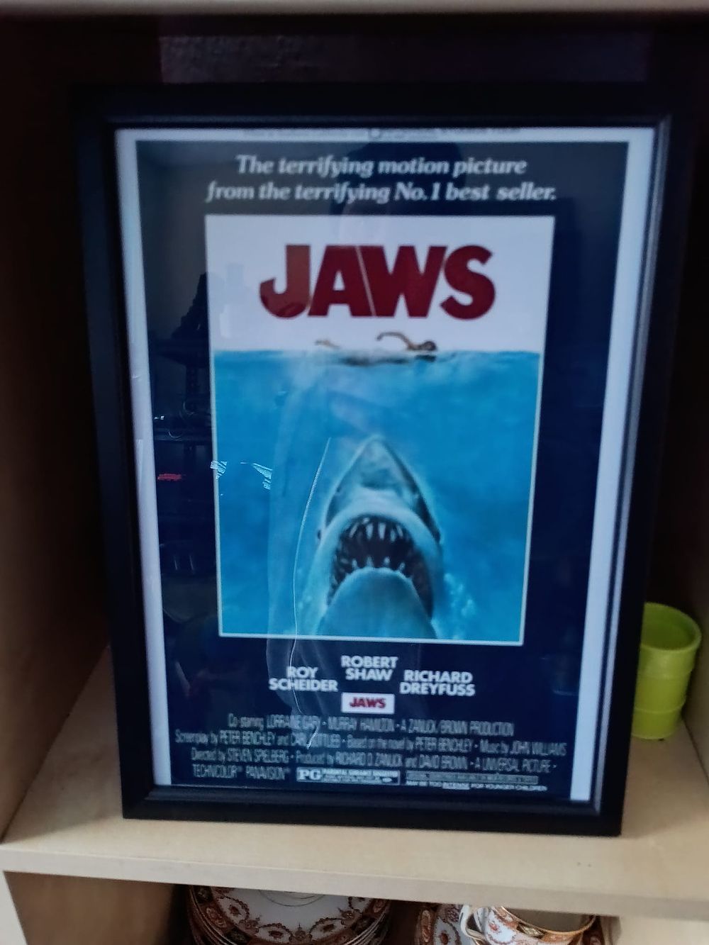 Lot 94: Framed jaws picture