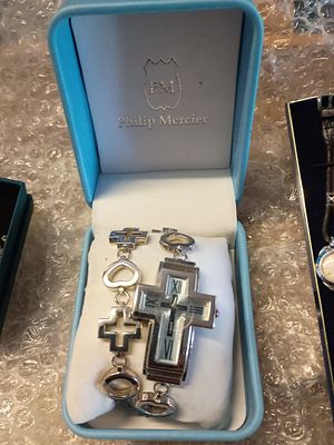 Boxed Philip Mercier watch and bracelet set