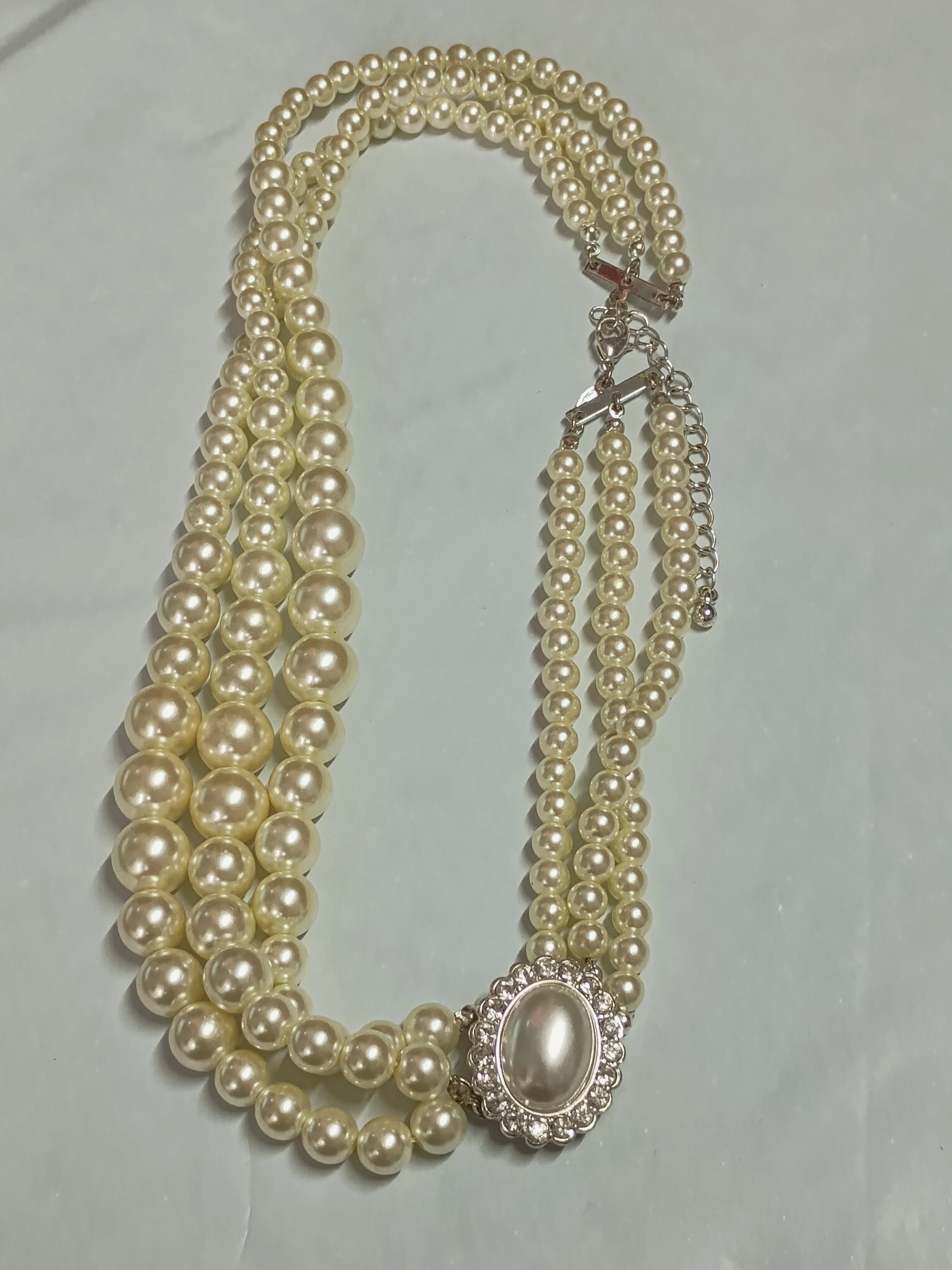 Ladies Vintage Style Multi Strand Necklace