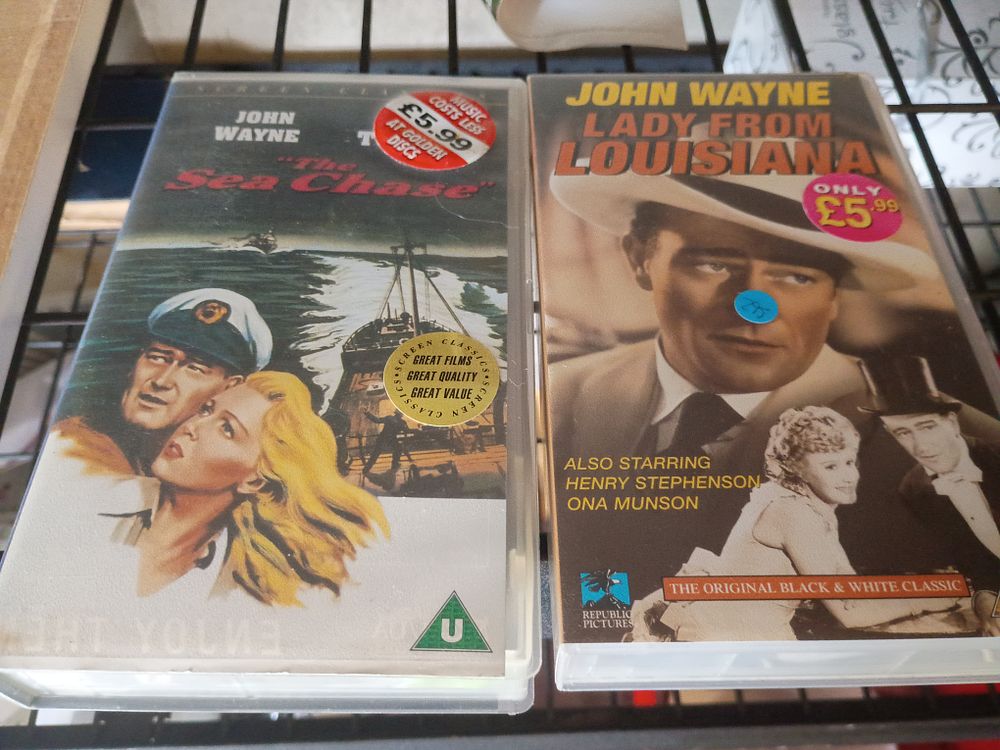Lot 116: 2 vintage John Wayne vhs
