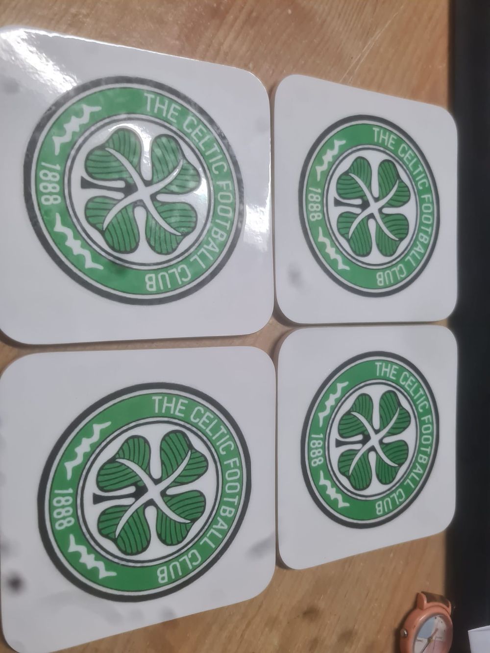 Lot 247: 4 celtic fc coasters