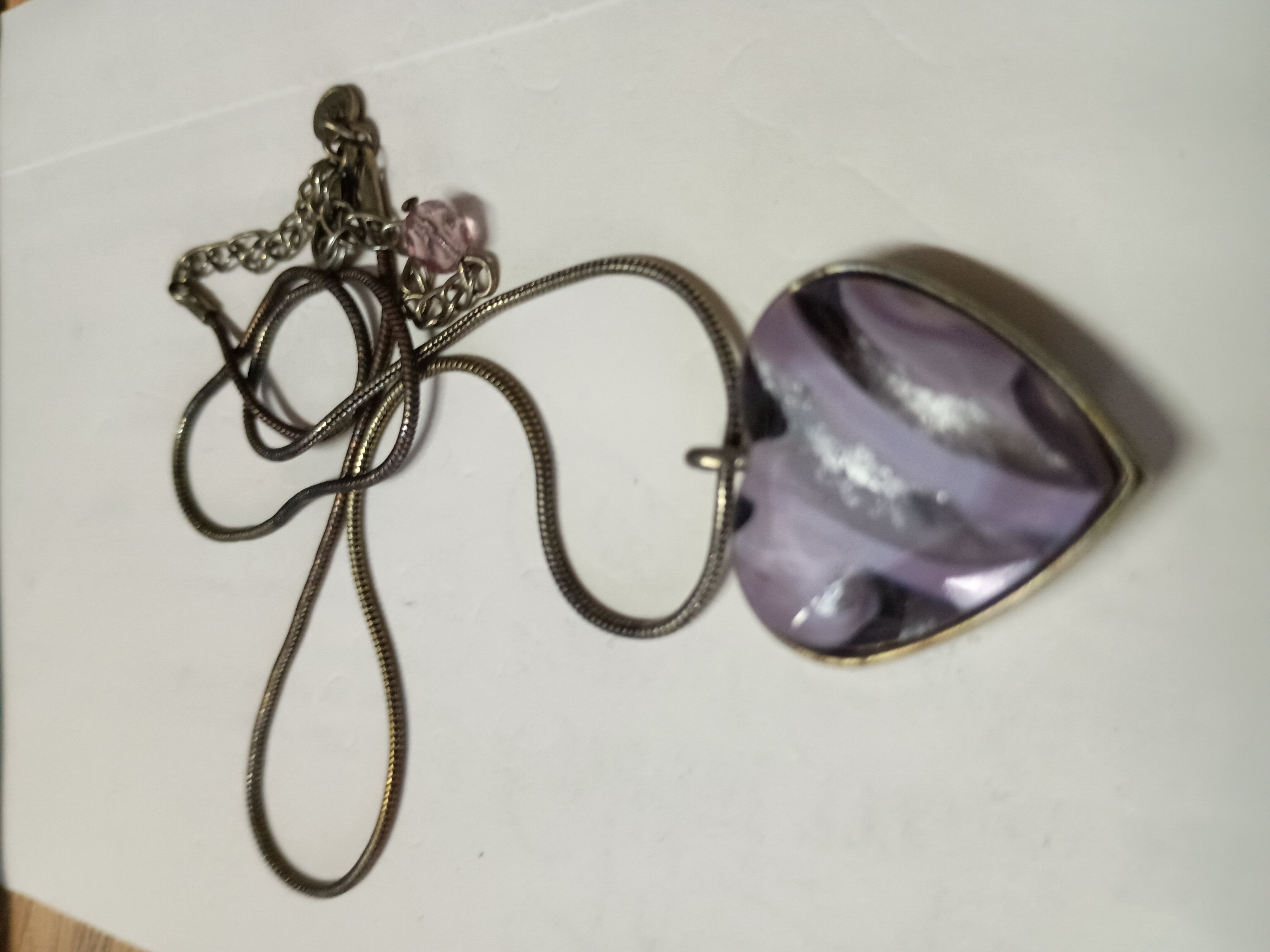 Vintage heart pendant and chain