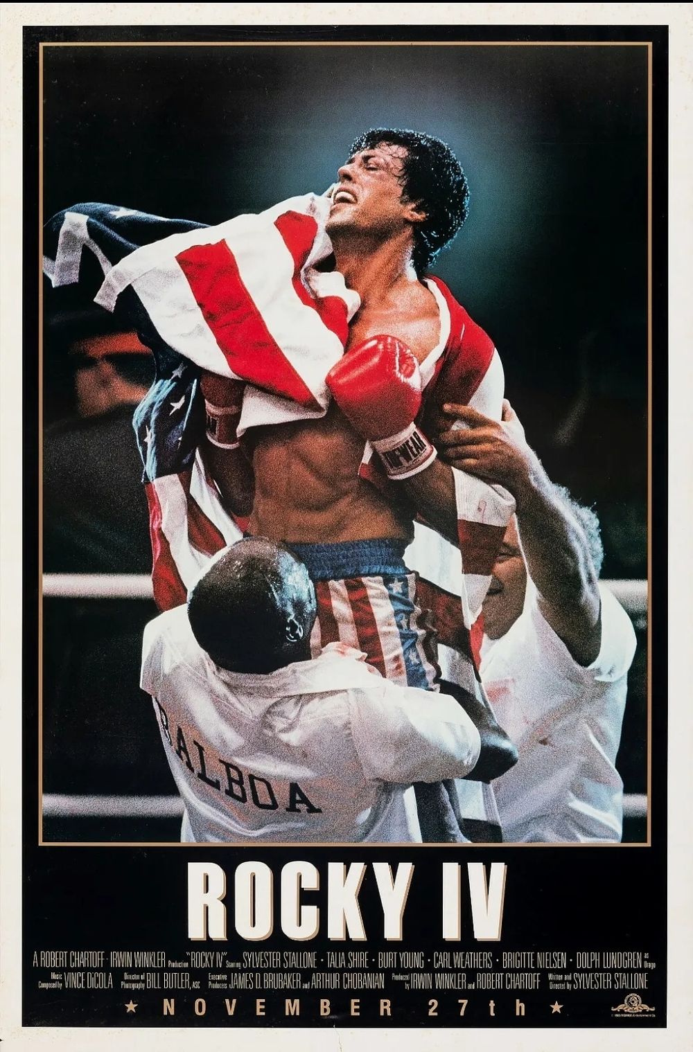 Lot 219: High gloss print with cardboard backing in sleeve