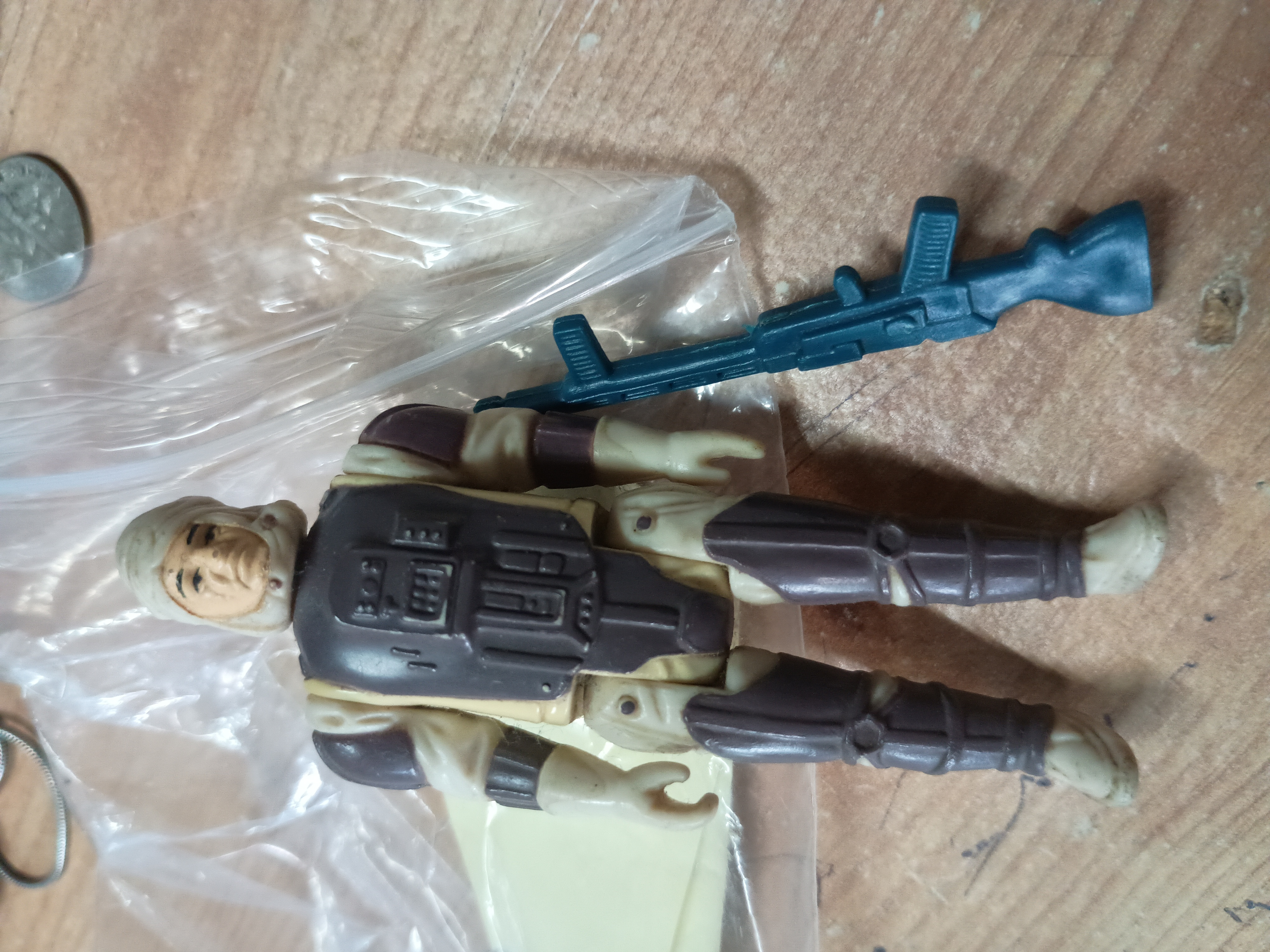 Vintage star wars 1980s figure  with weapon
