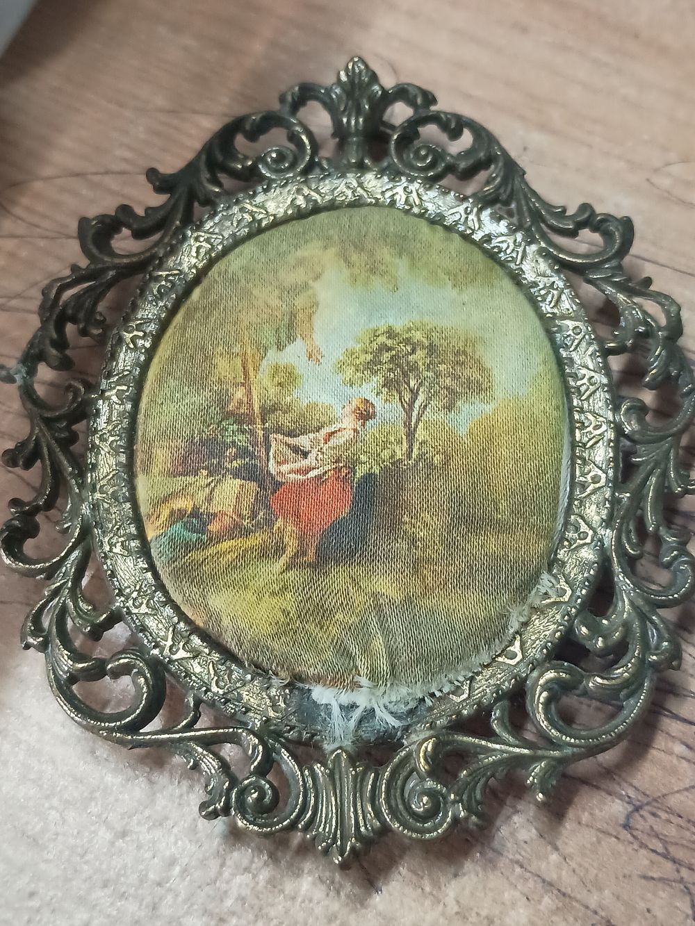 Lot 224: Victorian brass picture