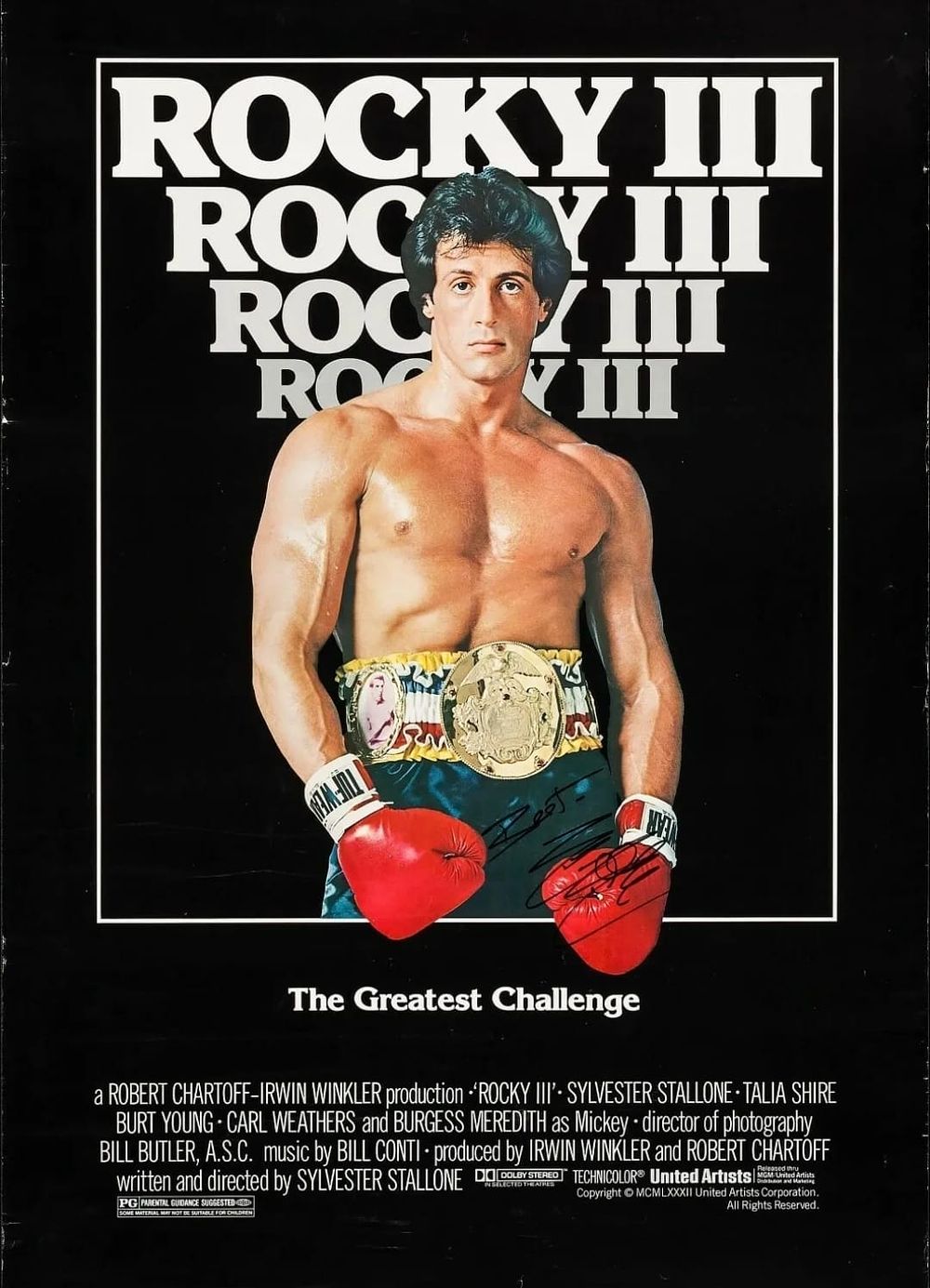 Lot 304: Rocky High Gloss print in cardboard sleeve